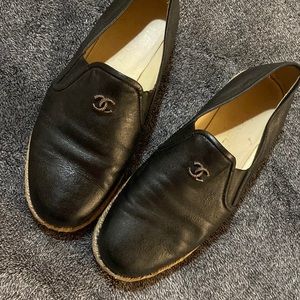 Chanel espadrilles original altered the color from gold to black!